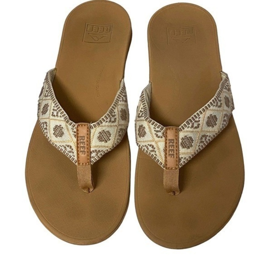 Reef Women's Thong‎ Slip On Flat Sandals Size 10 Beach Tan Beach Vacay Swim